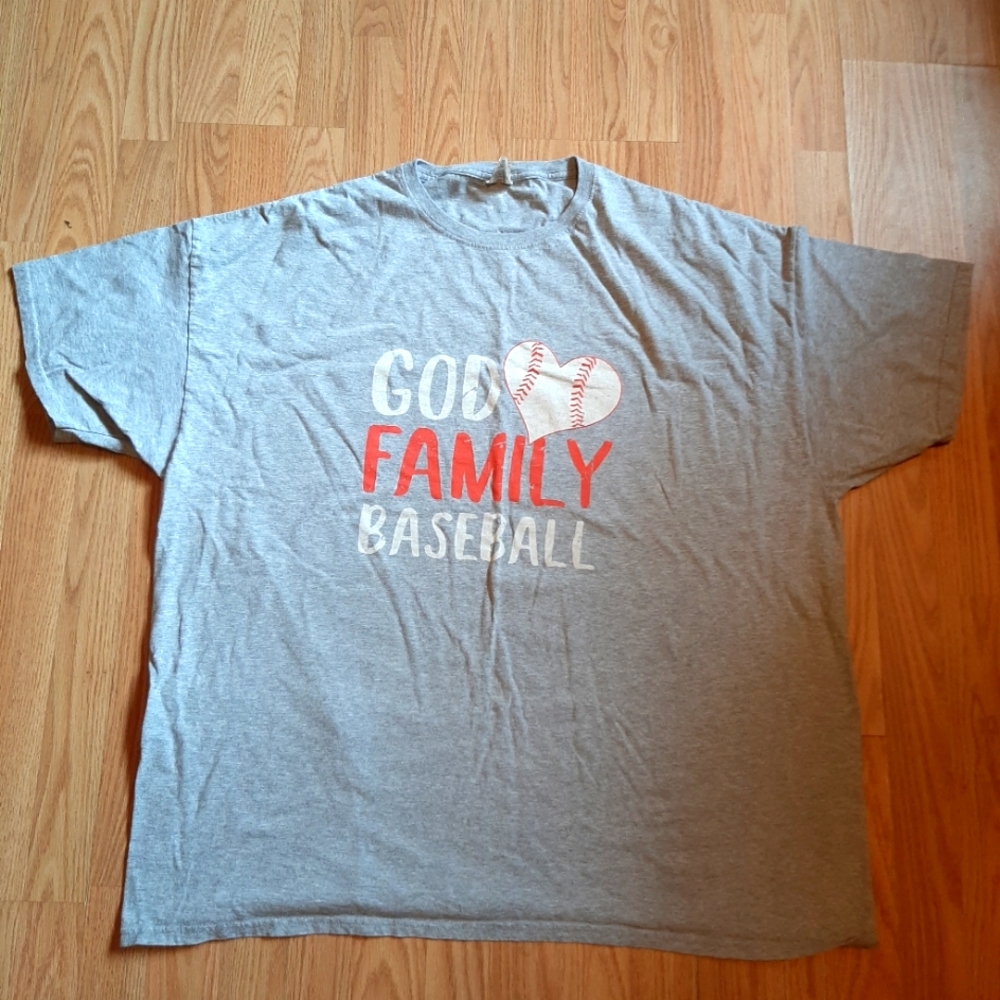 God Family Baseball Graphic T-Shirt Plus